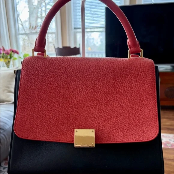 Authentic Celine Color-block Tricolor Leather Bag EUC - Picture 11 of 16